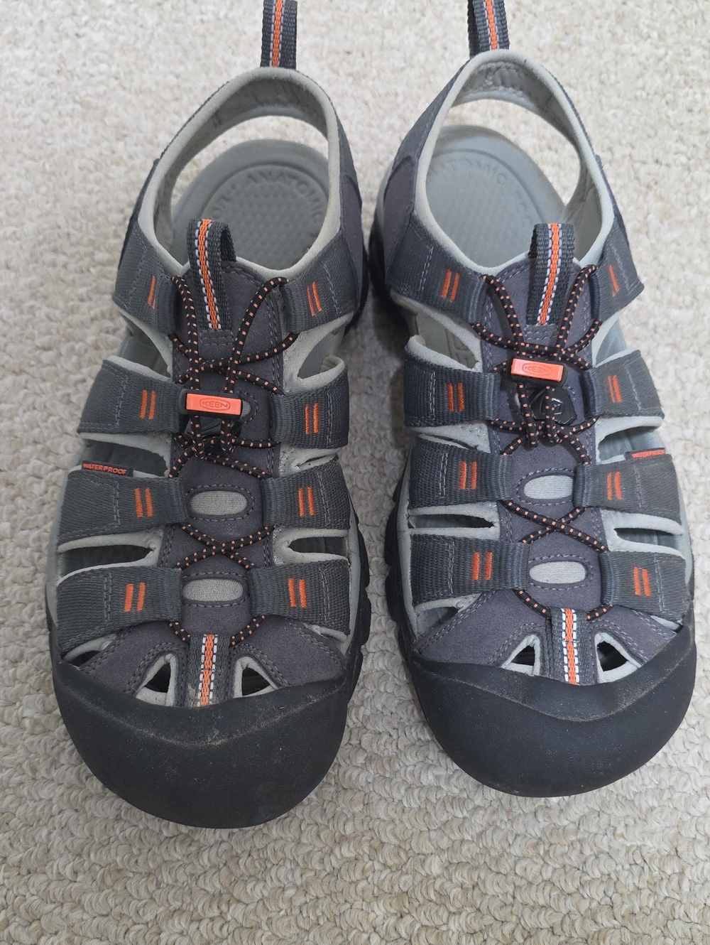 Keen Men's Gray and Orange Waterproof Sport Sandals